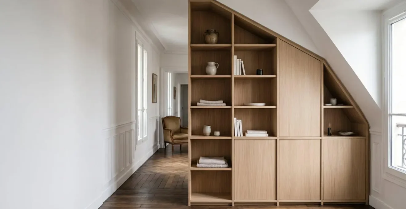 Aménagement sur-mesure dans un logement avec contraintes architecturales